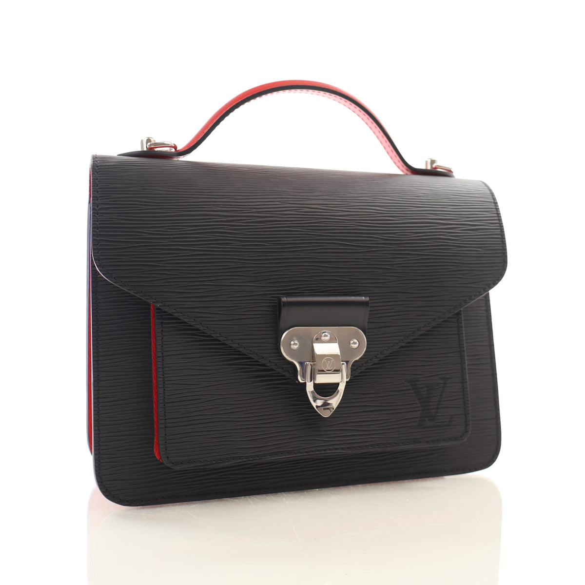 Pre-Owned Louis Vuitton Epi Neo Monceau, three-quarter view, authenticated at Luxe Du Jour