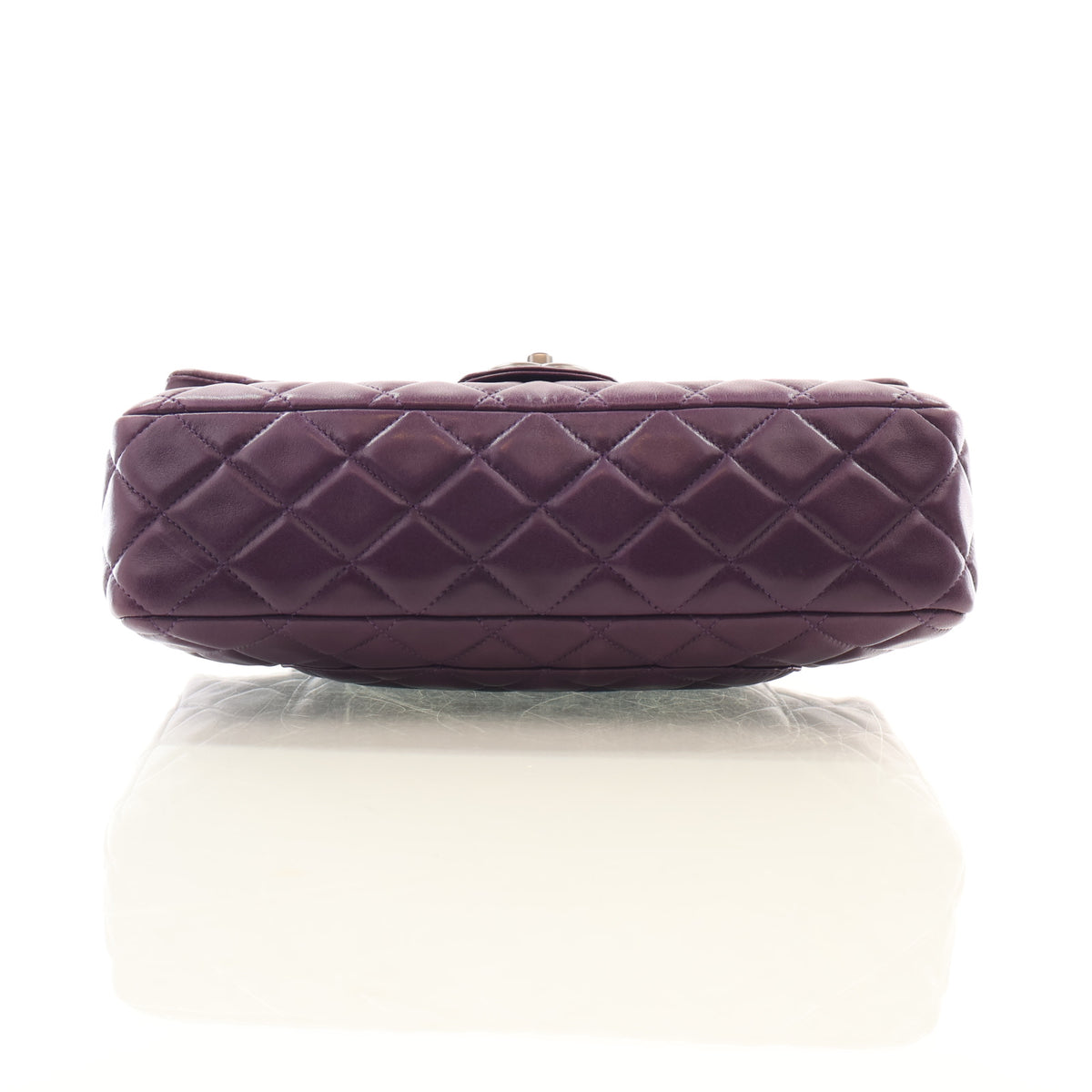 Pre-Owned Chanel Classic Double Flap Small Lambskin Bag, base and feet view, photo 9 of 17