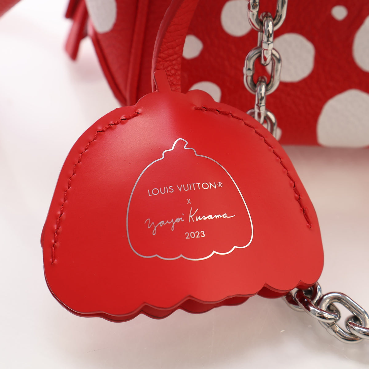 Pre-Owned Louis Vuitton X Yayoi Kusama Monogram Empreinte Square Bag, interior label and date code