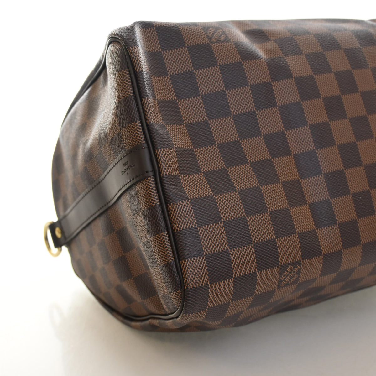 Pre-Owned Louis Vuitton Speedy Bandouliere 35 Damier Ebene, corner detail