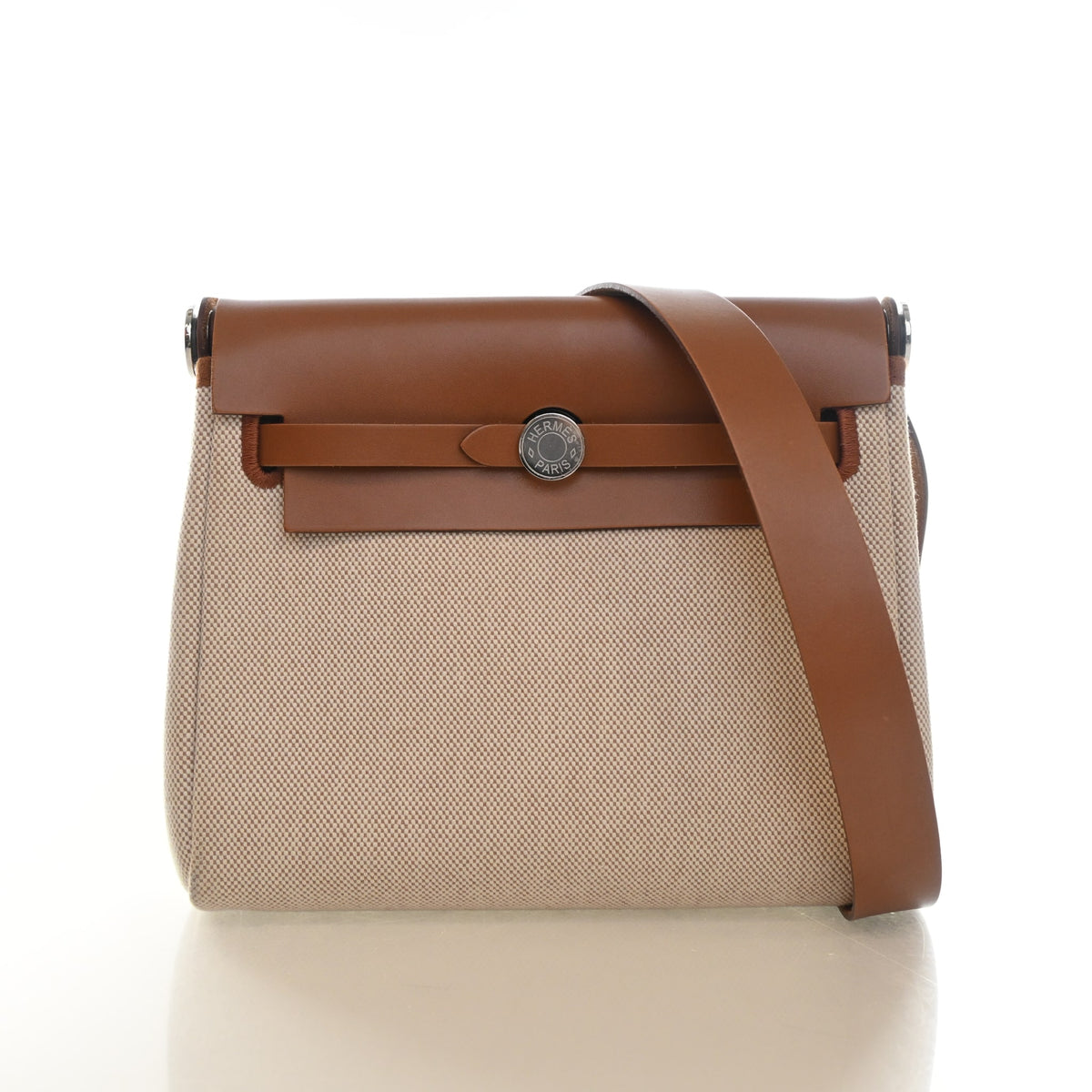 Hermes Naturel-Sabel Toile Mini Herbag Zip 20, photo 1 of 13