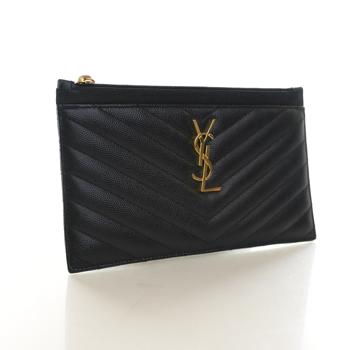 Saint Laurent Calfskin Monogram Pouch, photo 2 of 12