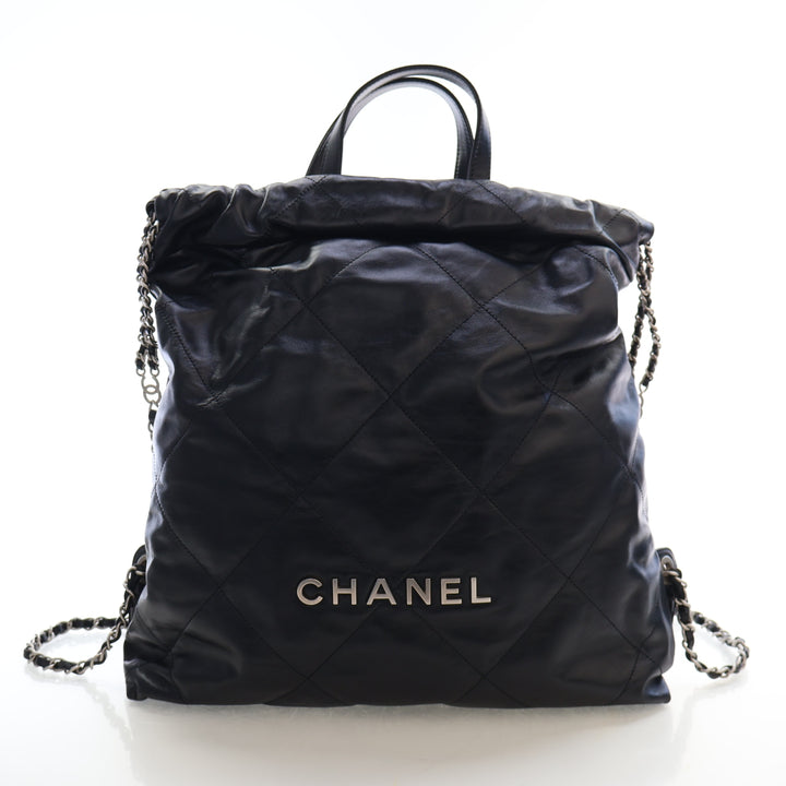Chanel Shiny Calfskin 22 Backpack