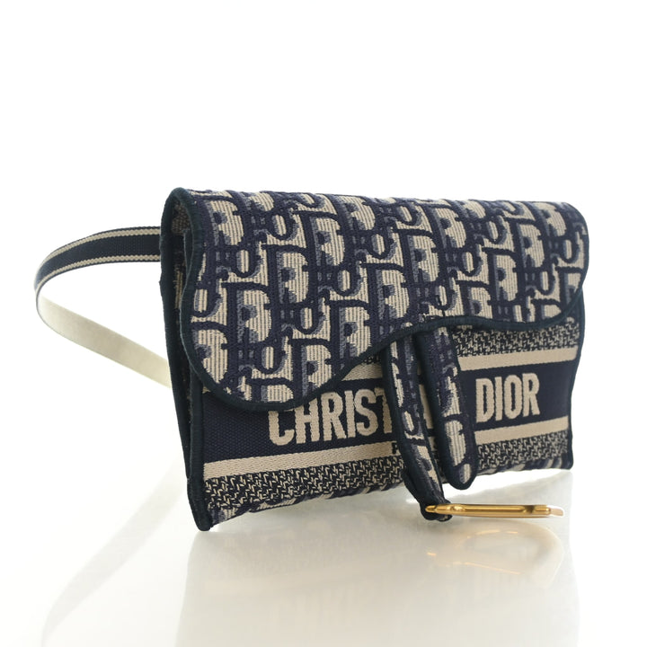 Christian Dior Oblique Slim Saddle Belt Pouch