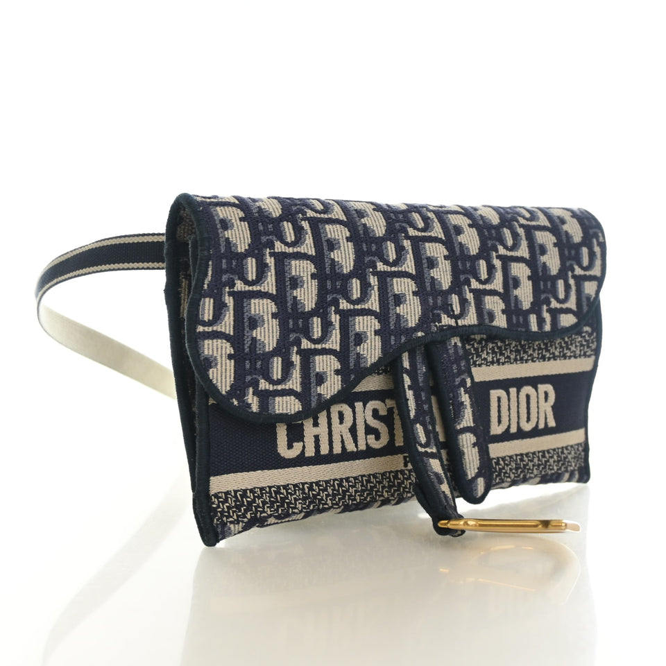 Christian Dior Oblique Slim Saddle Belt Pouch