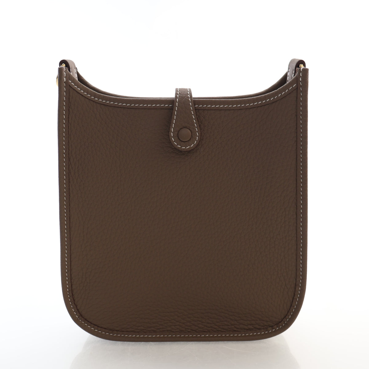 Pre-Owned Hermès Evelyne TPM Etoupe Clemence Leather 16, front view, photo 10 of 16