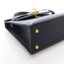 Hermes Noir Chevre Mini Kel...