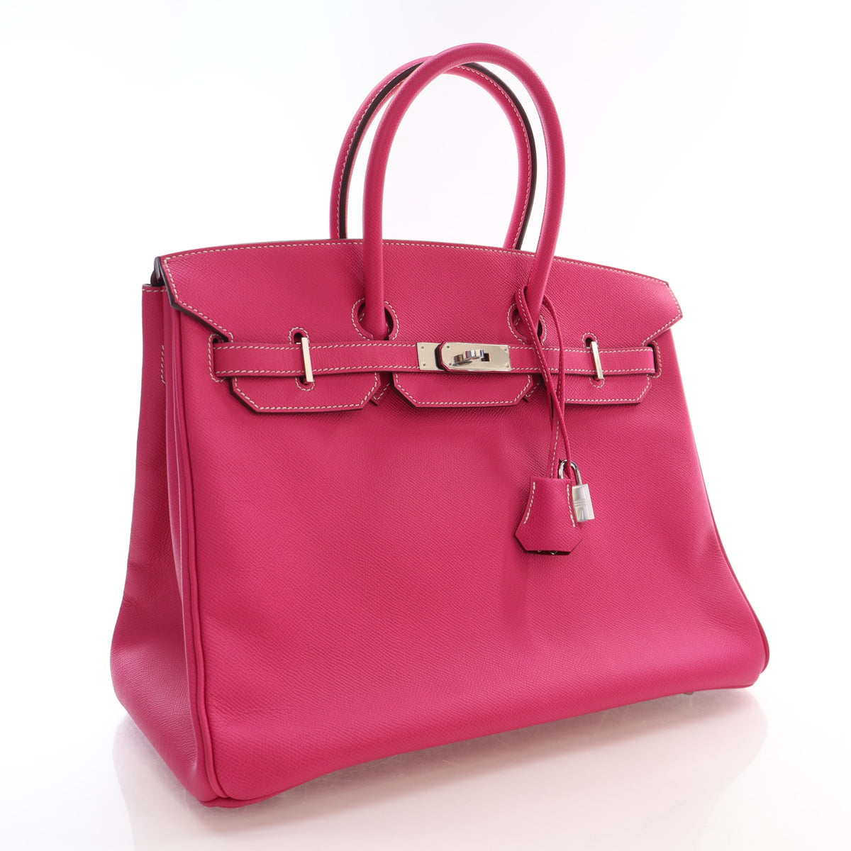 Pre-Owned Hermès Birkin 35 Rose Tyrien Epsom Leather Candy, three-quarter view, photo 3 of 24