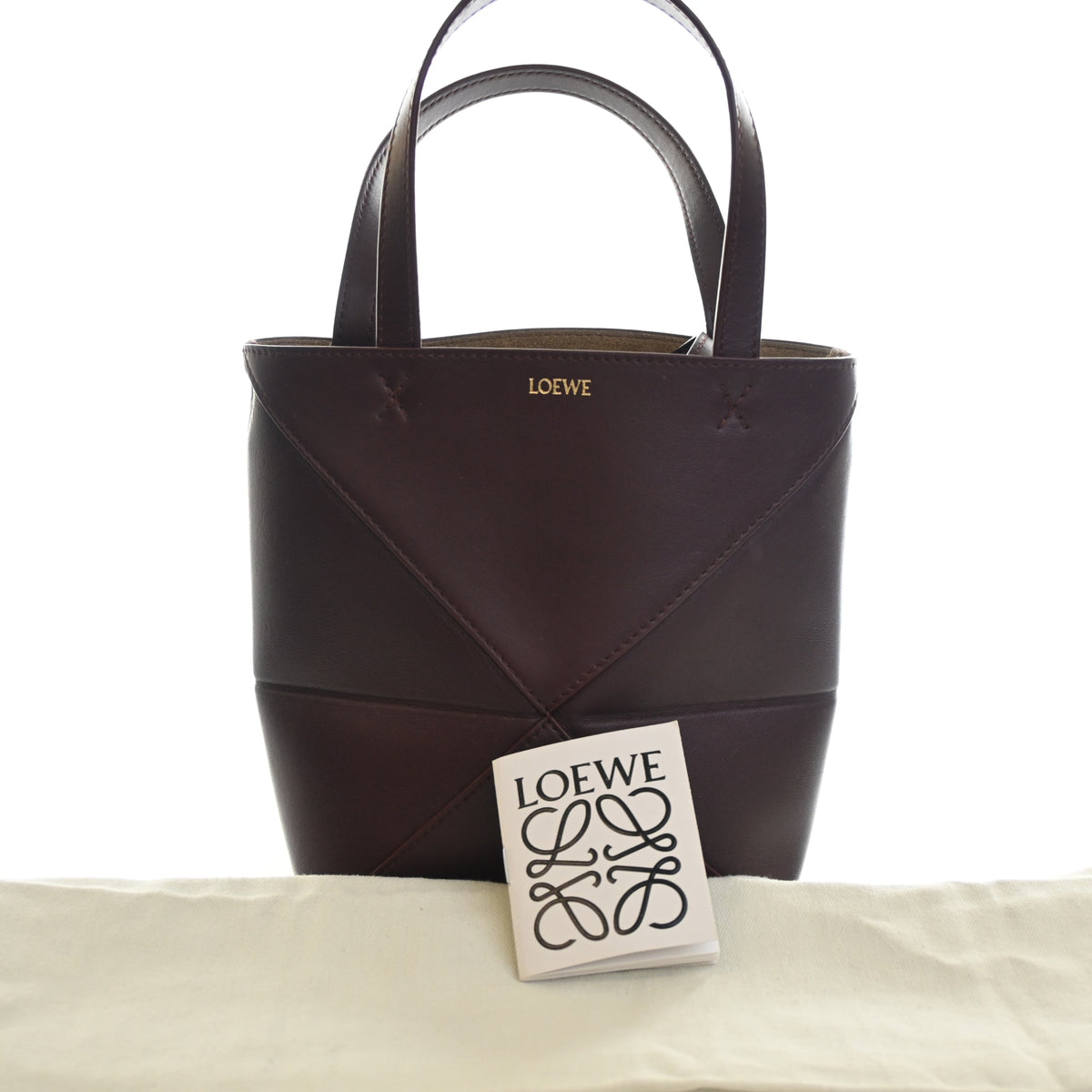 Pre-Owned Loewe Tote Bag Mini Calfskin Puzzle Fold, front view, photo 14 of 14