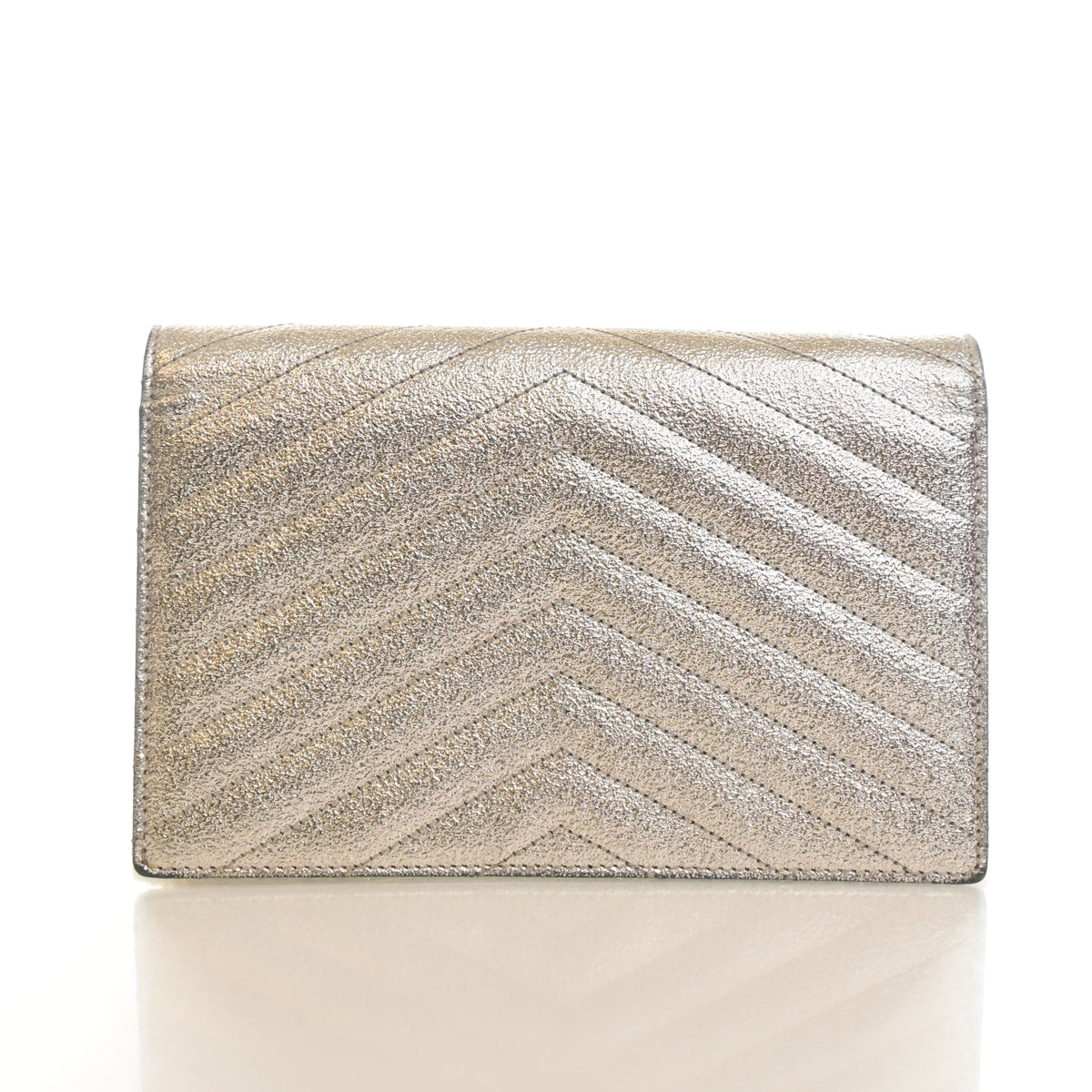 Pre-Owned Saint Laurent Wallet On Chain Calfskin WOC, front view