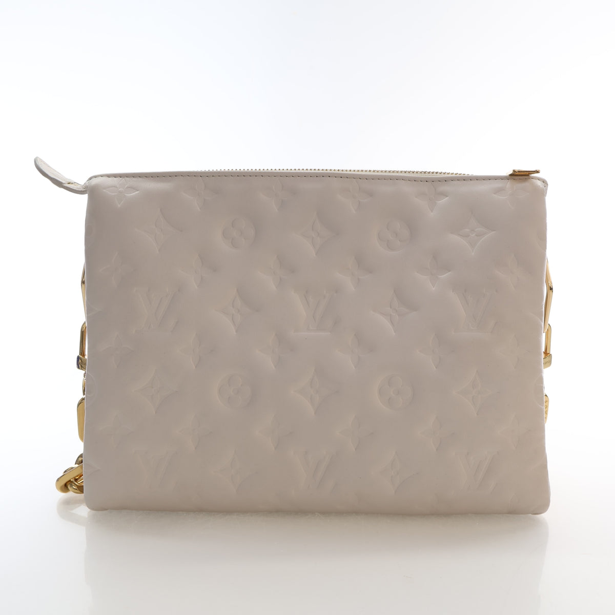 Pre-Owned Louis Vuitton PM Lambskin Monogram Coussin, front view