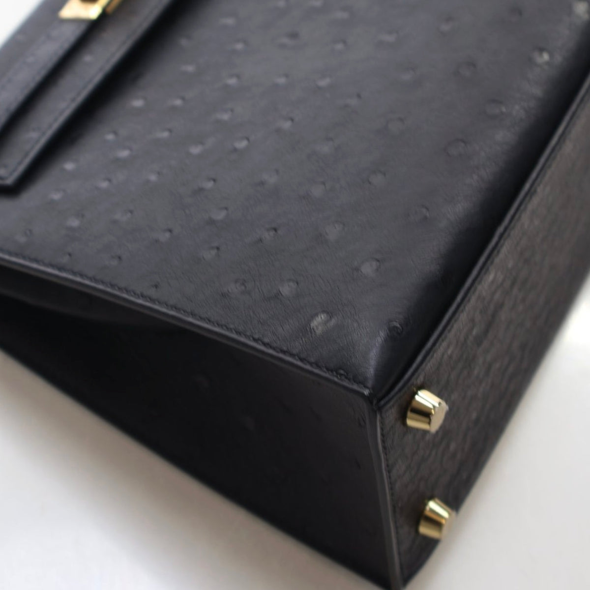 Hermes Noir Ostrich Sellier Kelly 25, photo 7 of 18