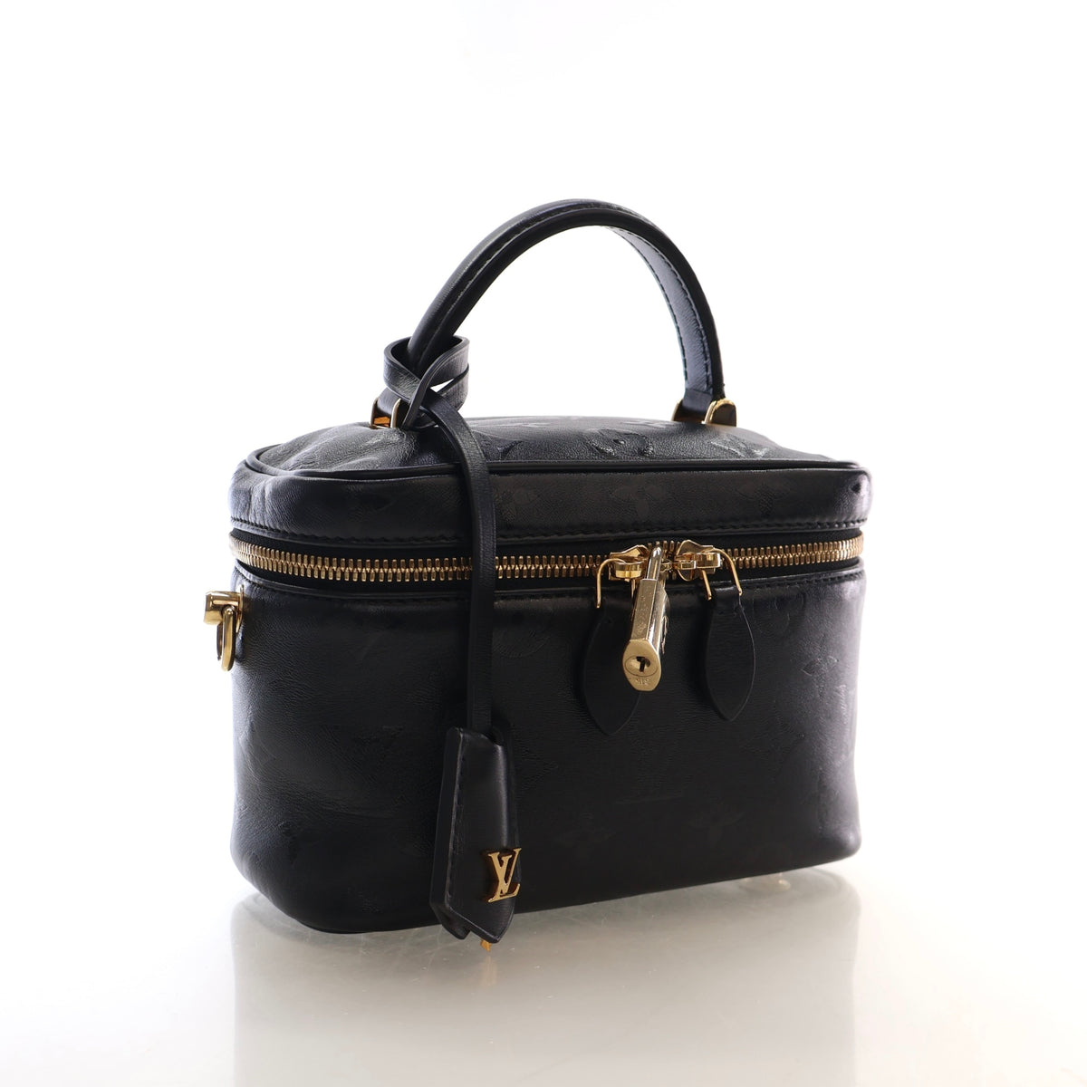 Pre-Owned Louis Vuitton Vanity PM Monogram Embossed Lambskin, front view