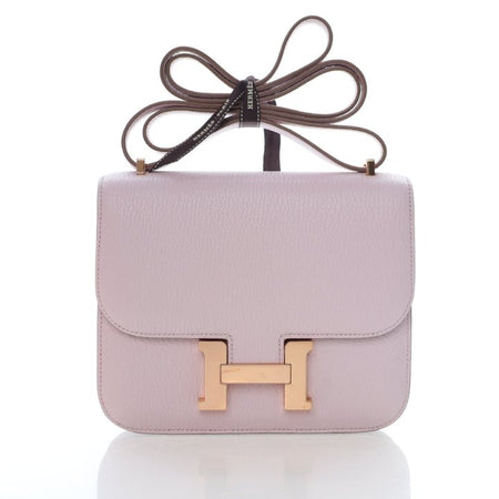 Hermes Mauve Pale Chevre Mysore Mini Constance 18 – Luxe Du Jour