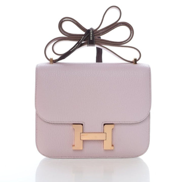 Hermes Mauve Pale Chevre Mysore Mini Constance 18 – Luxe Du Jour