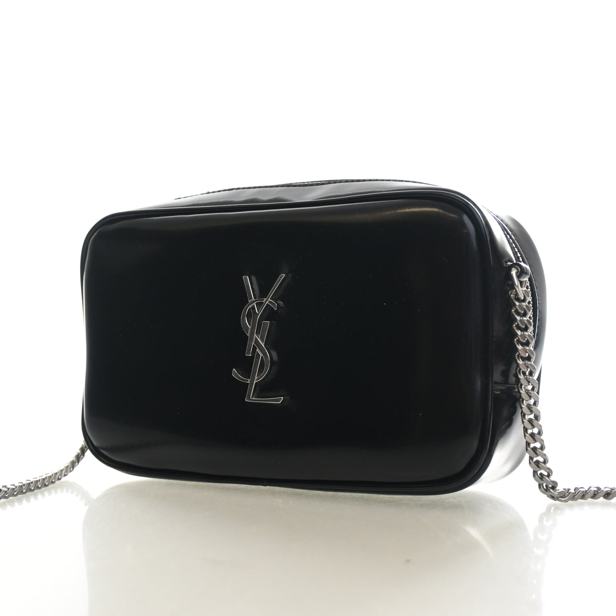 Pre-Owned Saint Laurent Camera Bag Mini Calfskin Lou, three-quarter view, photo 3 of 13