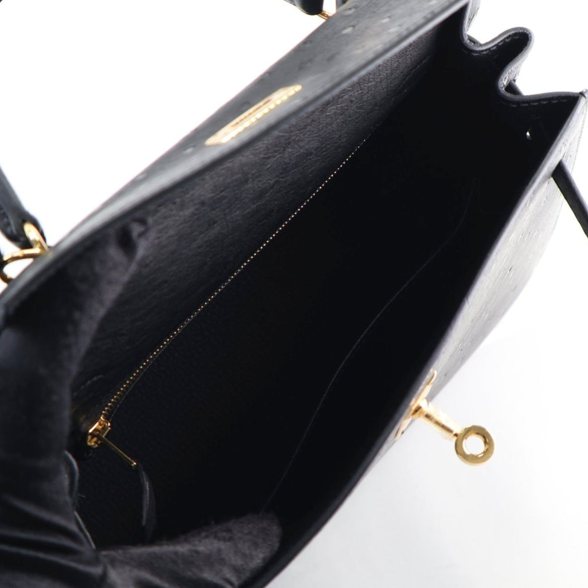 Hermes Noir Ostrich Sellier Kelly 25, photo 16 of 18