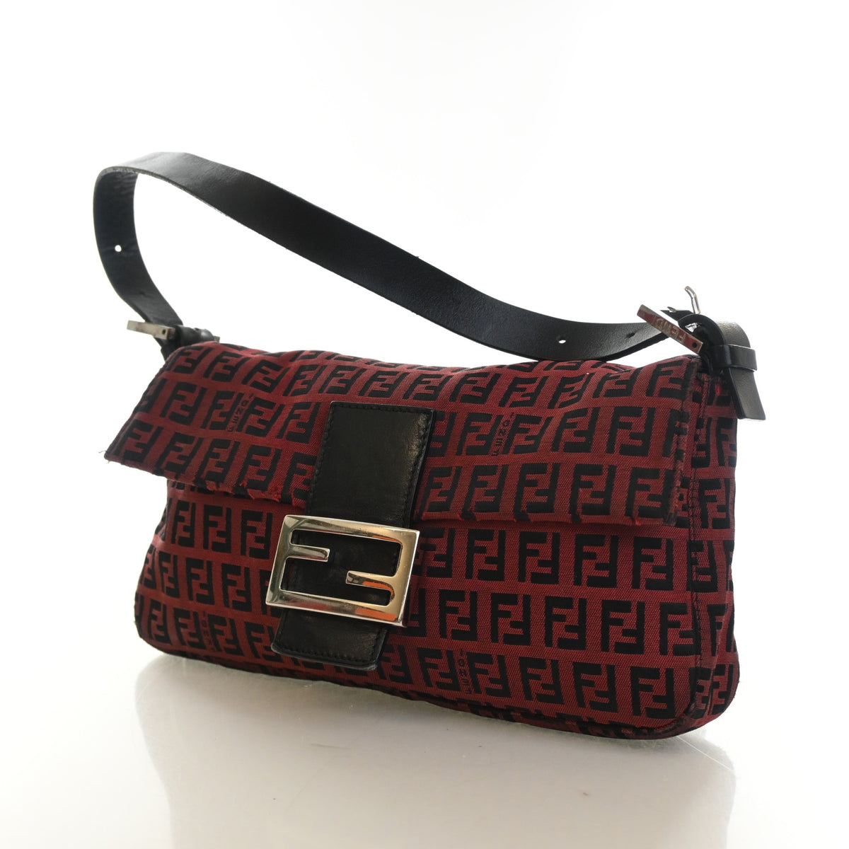 Pre-Owned Fendi Baguette Zucchino FF, three-quarter view