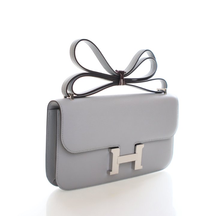 Hermes Bleu Glacier Epsom Constance Elan 25