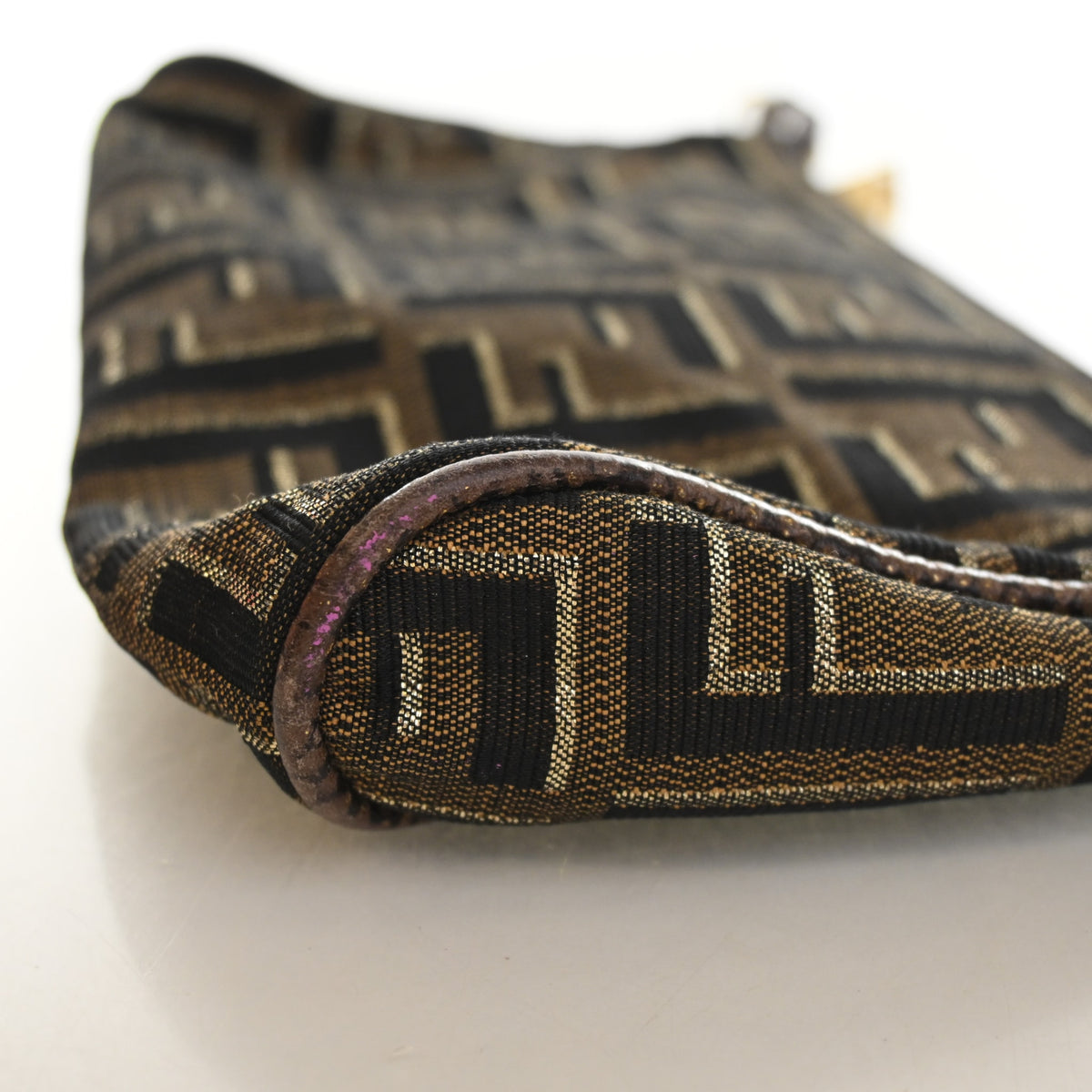 Pre-Owned Fendi Zucca Crossbody Pouch, base and feet view