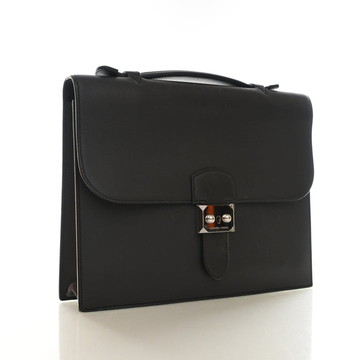 Hermes Noir Swift Sac a Depeches 27