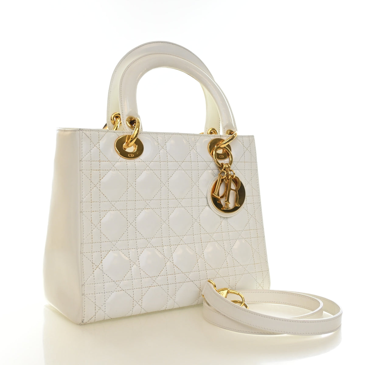 Christian Dior Medium Glazed Calfskin Lady Dior, photo 2 of 22