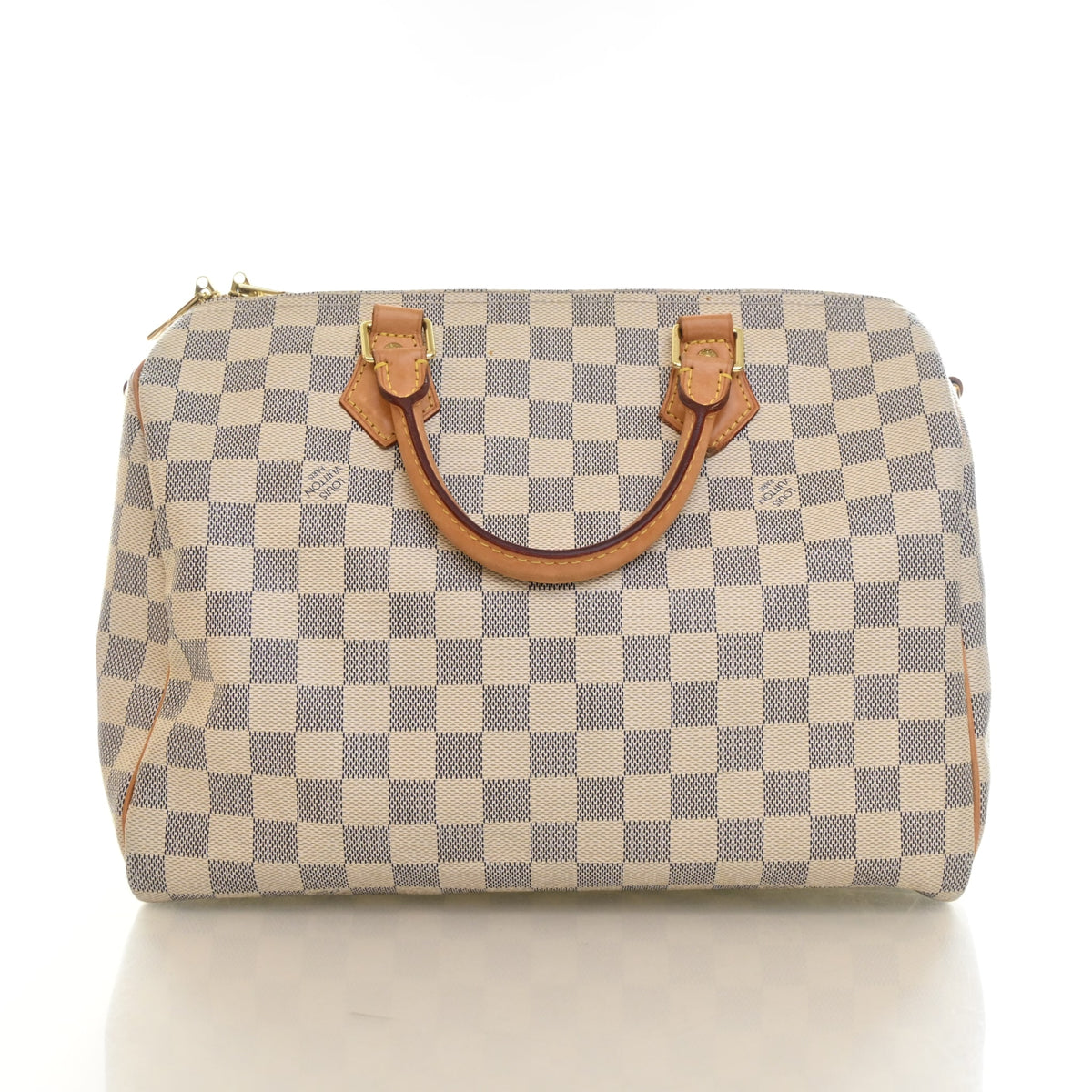 Pre-Owned Louis Vuitton Speedy Bandouliere 30 Damier Azur, front view, photo 11 of 18
