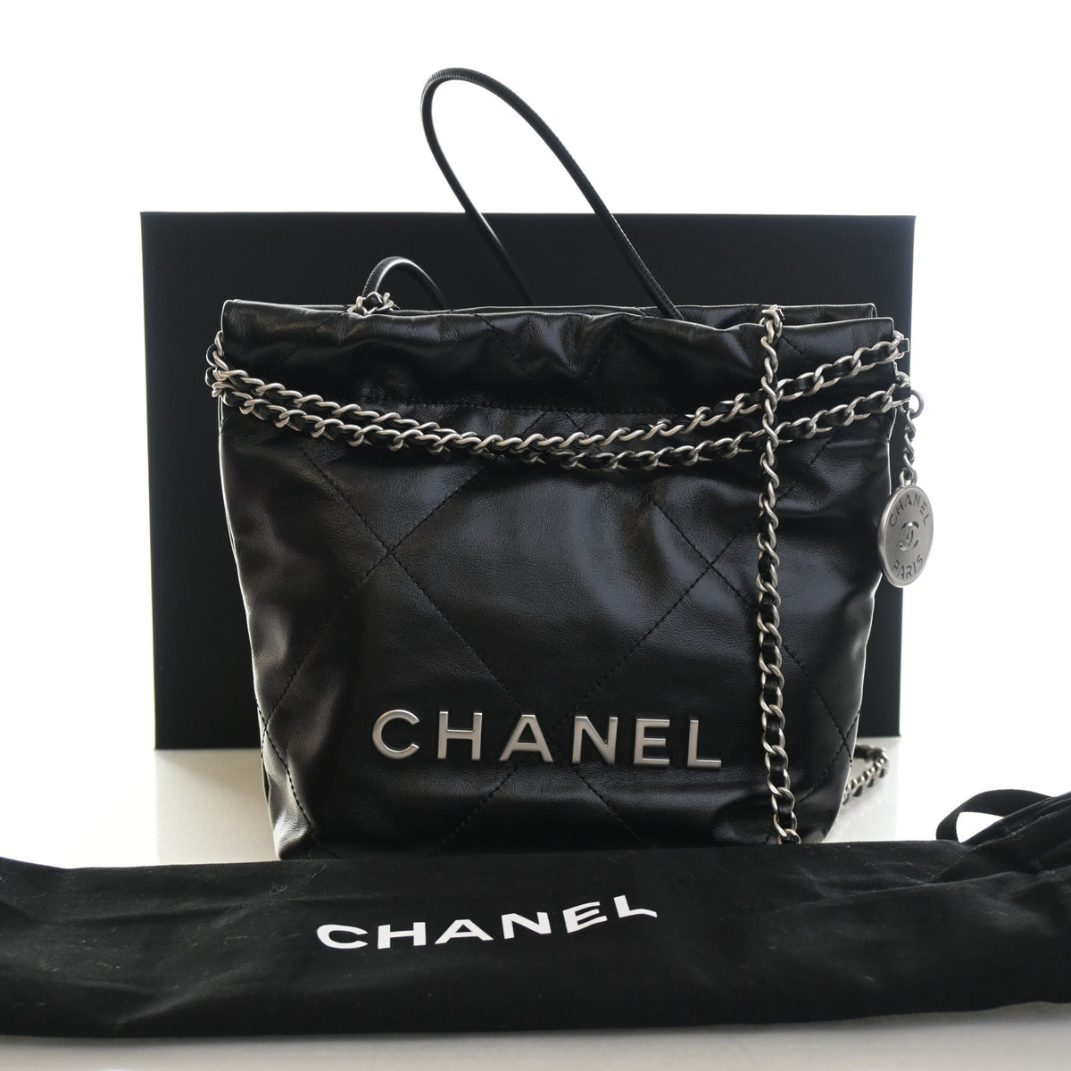 Pre-Owned Chanel 22 Hobo Mini Calfskin, front view, photo 14 of 14