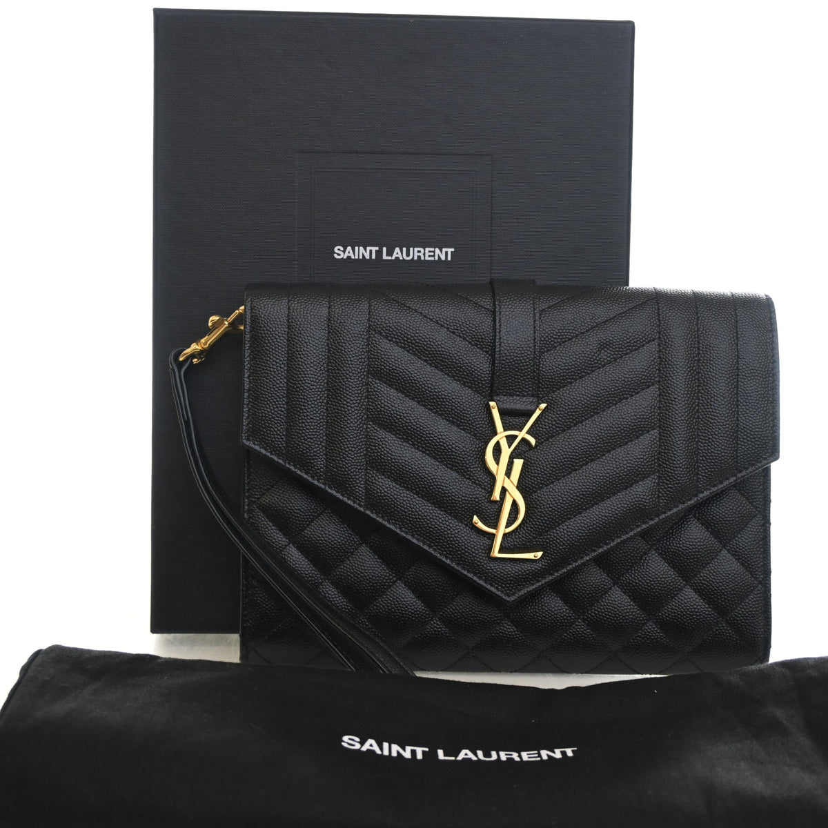 Saint Laurent Calfskin Envelope Clutch, photo 14 of 14