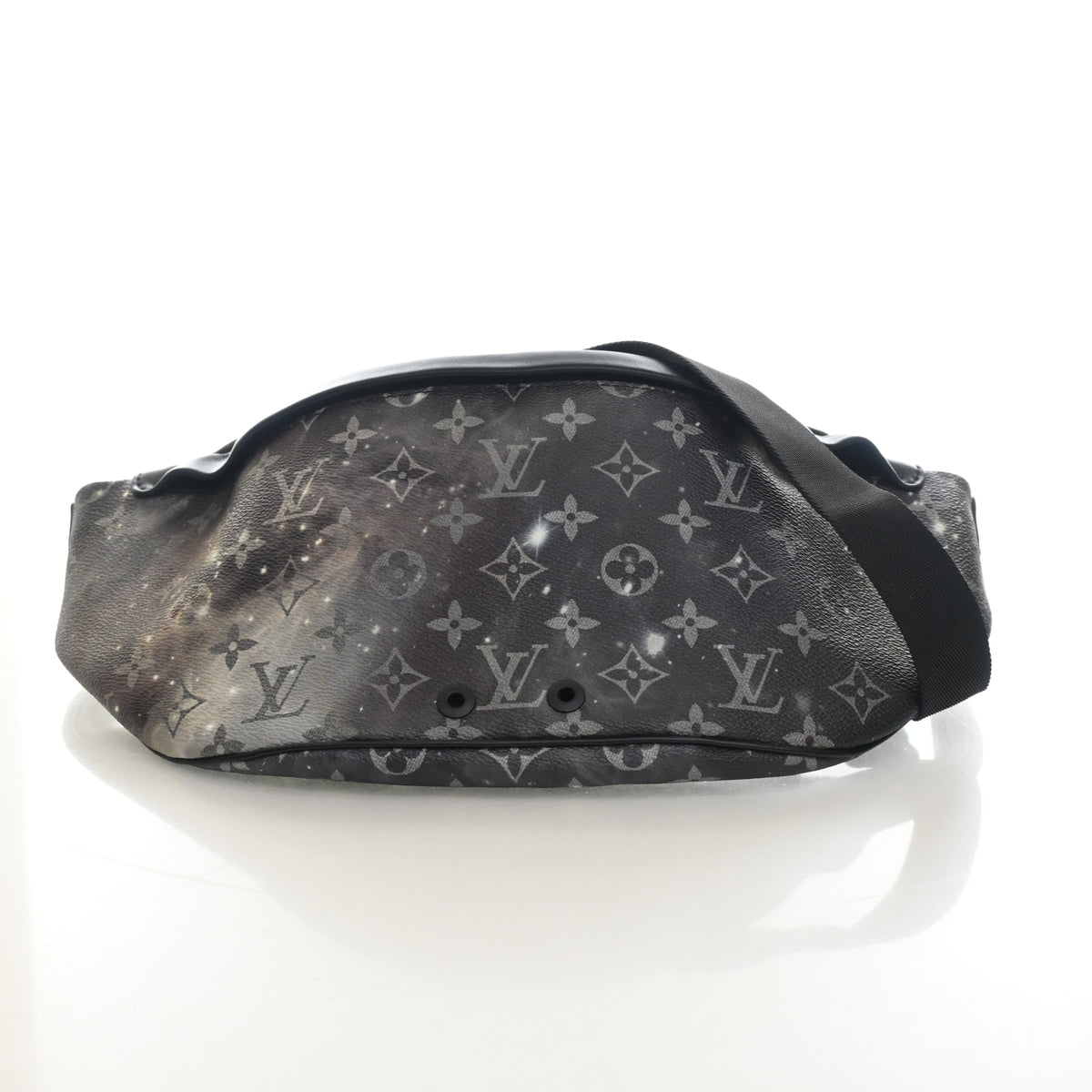 Pre-Owned Louis Vuitton Monogram Galaxy Bumbag, side profile, authenticated at Luxe Du Jour