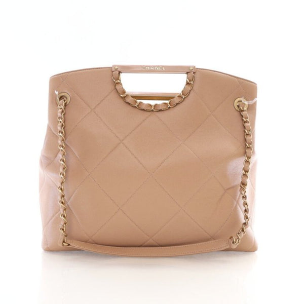 Chanel Beige Caviar A Real Catch Shopping Tote