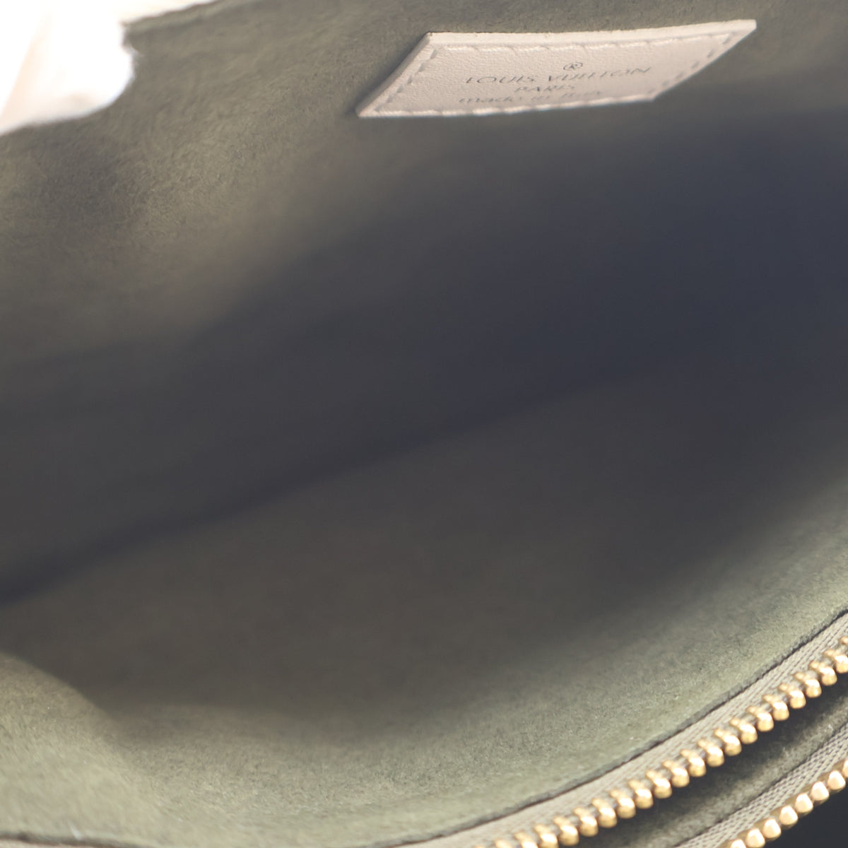 Pre-Owned Louis Vuitton PM Lambskin Monogram Coussin, open interior with lining