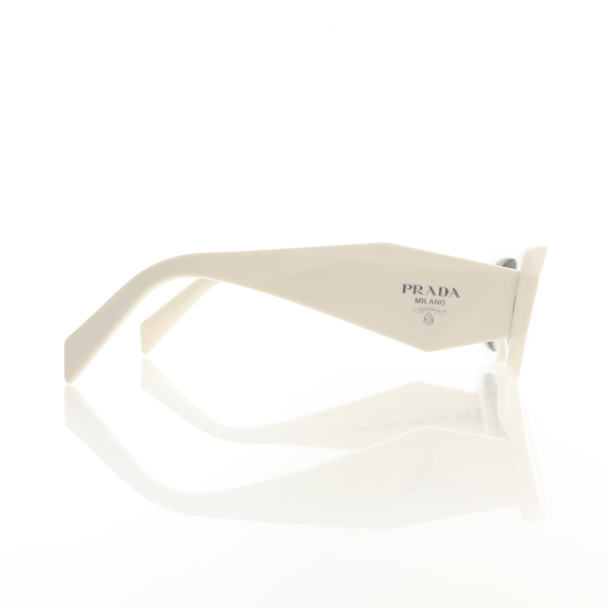 Pre-Owned Prada Symbole Sunglasses, side profile, authenticated at Luxe Du Jour