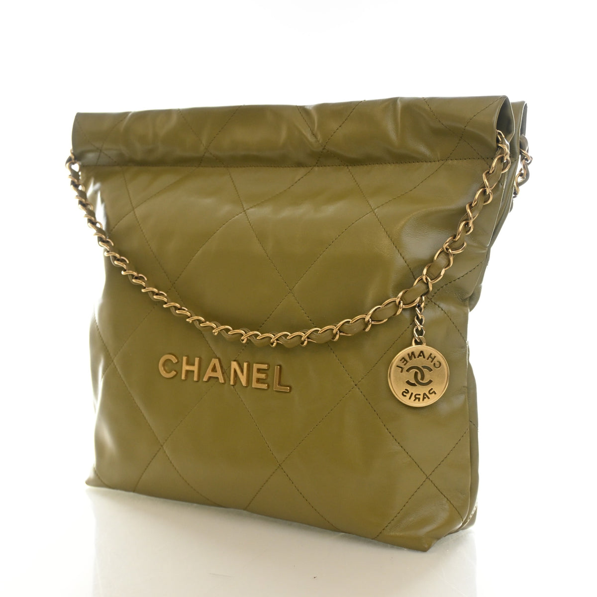 Pre-Owned Chanel 22 Hobo Small Calfskin, front view, photo 3 of 14
