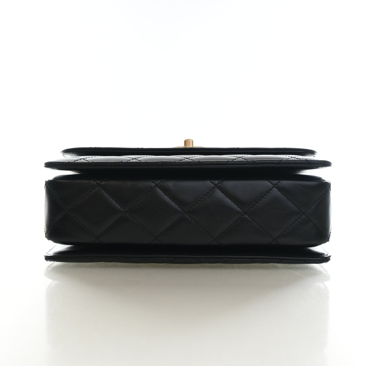 Chanel Medium Lambskin Metal Chain Top Handle Flap Bag, photo 9 of 15