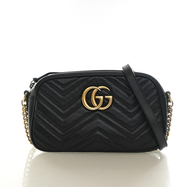 Gucci Small Calfskin GG Marmont Shoulder Bag