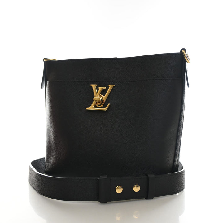 Louis Vuitton Calfskin Lock And Walk Bucket Bag