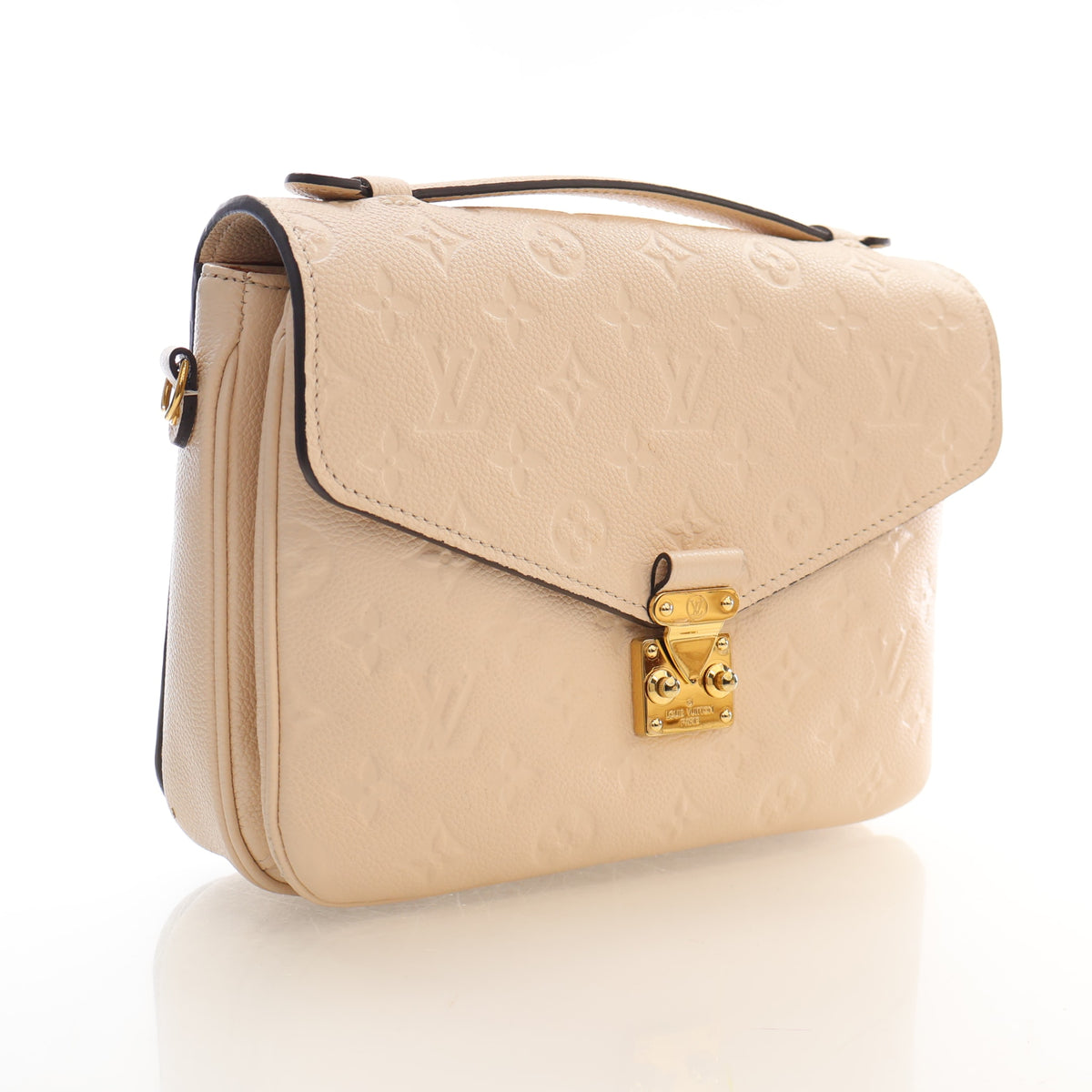 Pre-Owned Louis Vuitton Pochette Monogram Empreinte Métis, three-quarter view