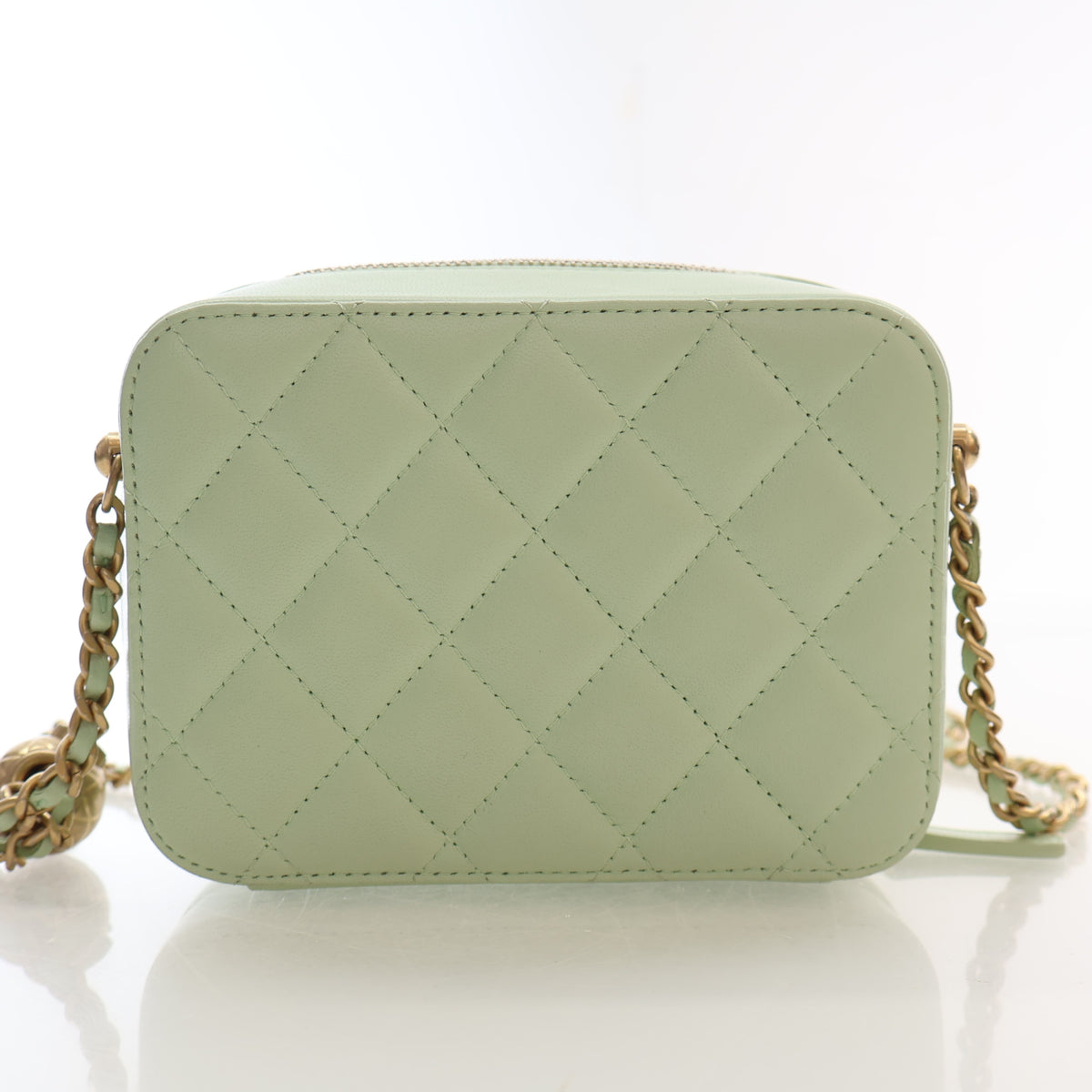 Pre-Owned Chanel Case Mini Lambskin Pearl Crush Camera Bag, front view
