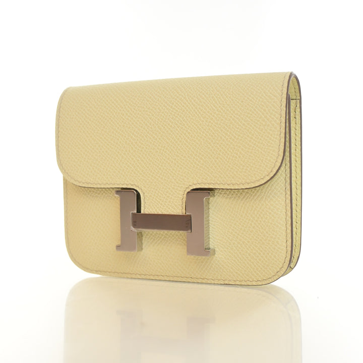Hermes Jaune Poussin Constance Slim Wallet