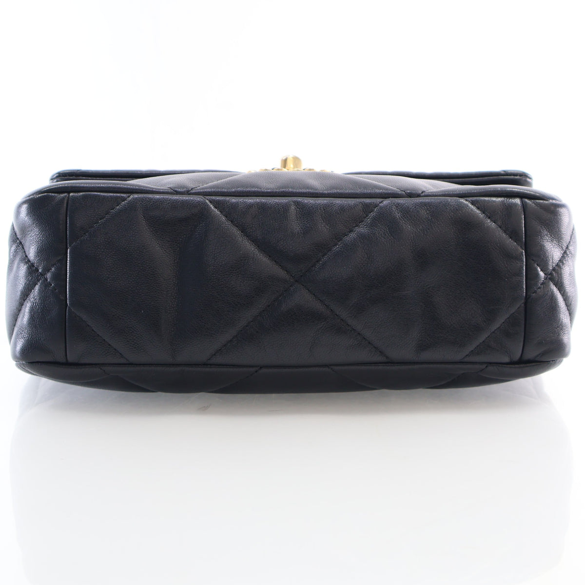 Pre-Owned Chanel 19 Flap Bag Medium Lambskin, base and feet view, photo 9 of 21