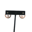 Chanel CC Round Crystal Ear...