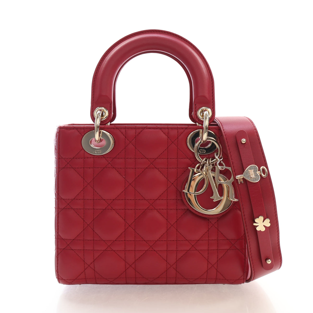 Pre-Owned Christian Dior Lady Dior Small Lambskin My ABC, front view, authenticated at Luxe Du Jour