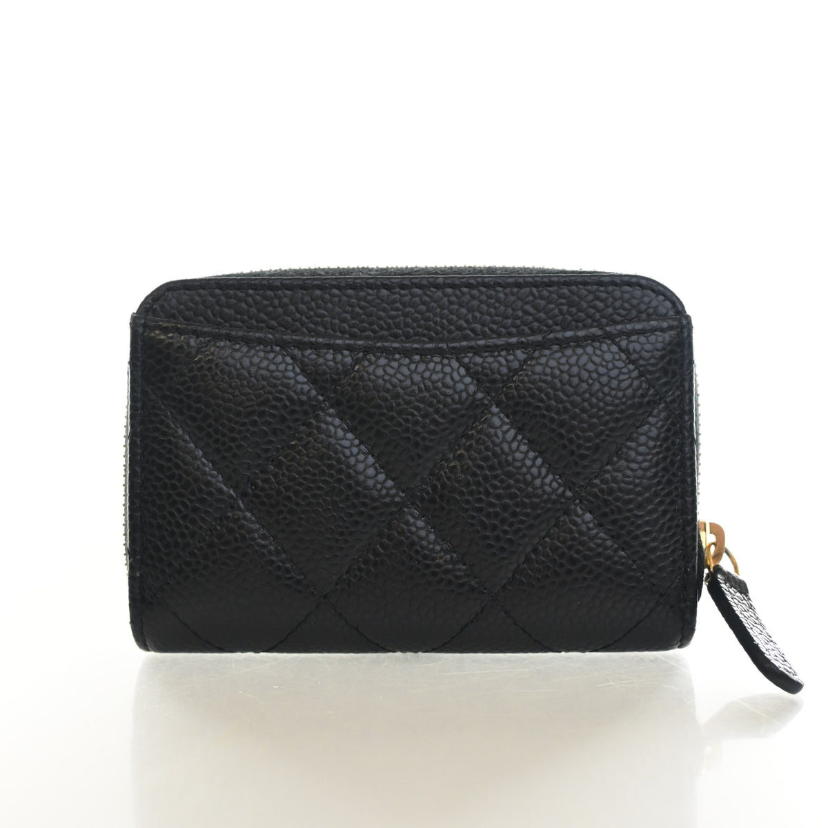 Pre-Owned Chanel Caviar Leather Classic Zipped Coin Purse, front view, photo 10 of 13