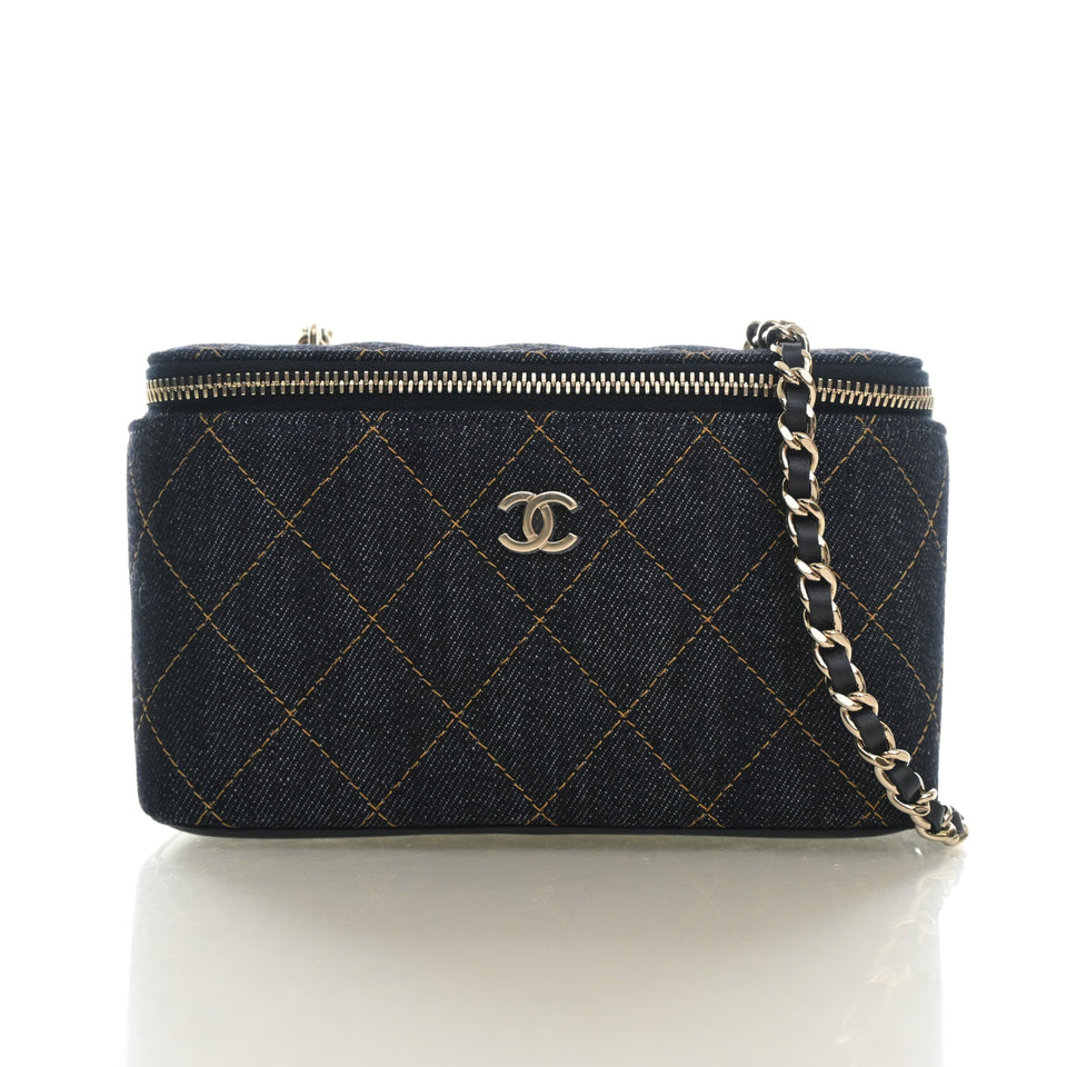 Chanel Small Denim Classic Vanity Case