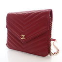 Chanel Lambskin Chevron Wal...
