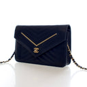 Chanel Lambskin Chevron Env...