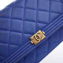 Chanel Blue Lambskin Boy Wa...