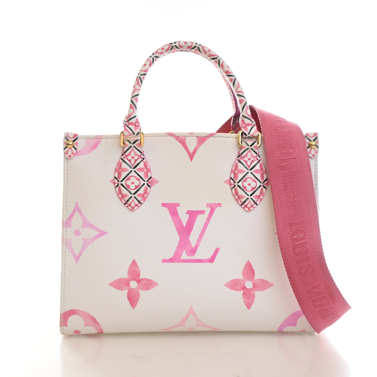 Pre-Owned Louis Vuitton Onthego PM Monogram Giant By The Pool 2.0, front view, authenticated at Luxe Du Jour