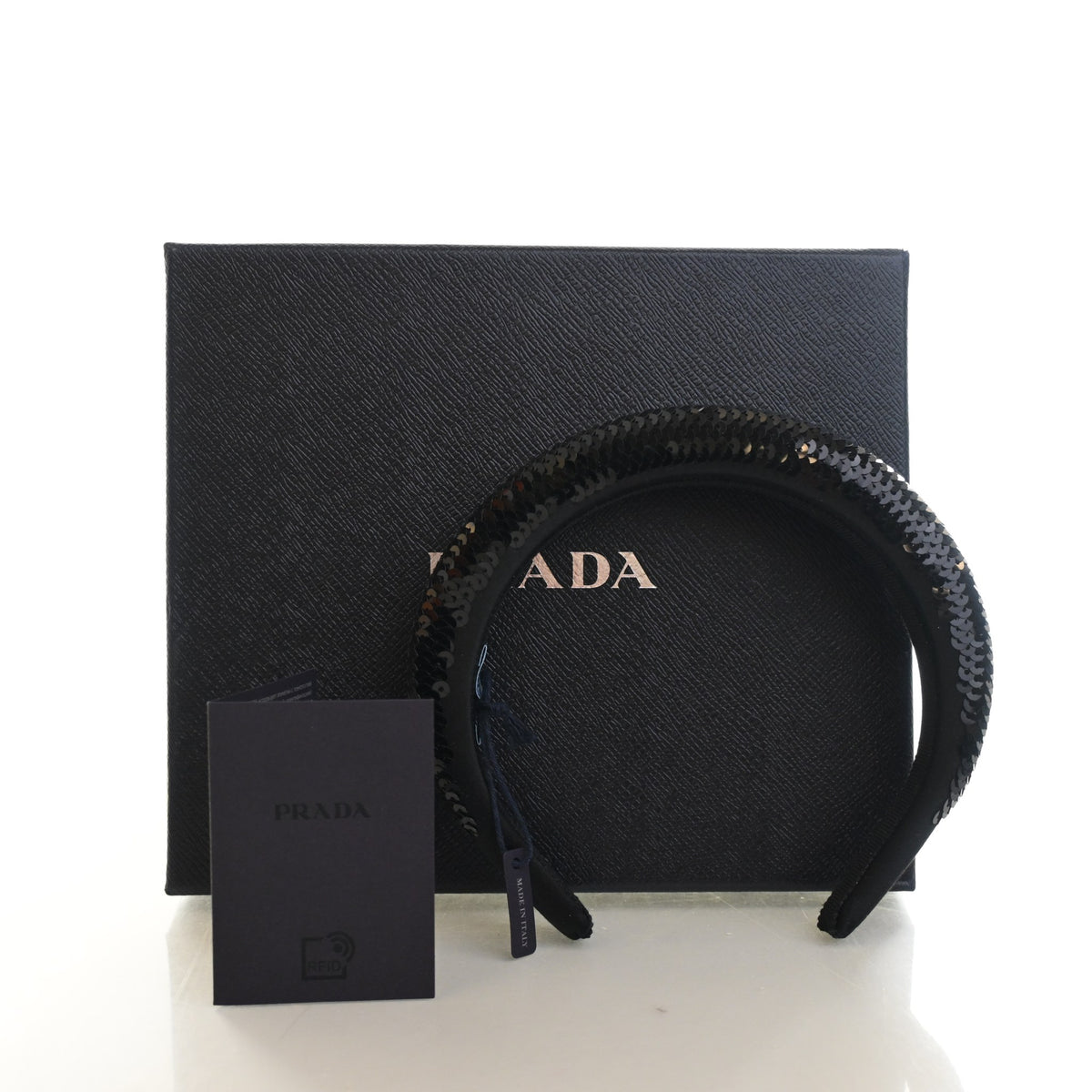 Prada Sequin Logo Headband, photo 6 of 6